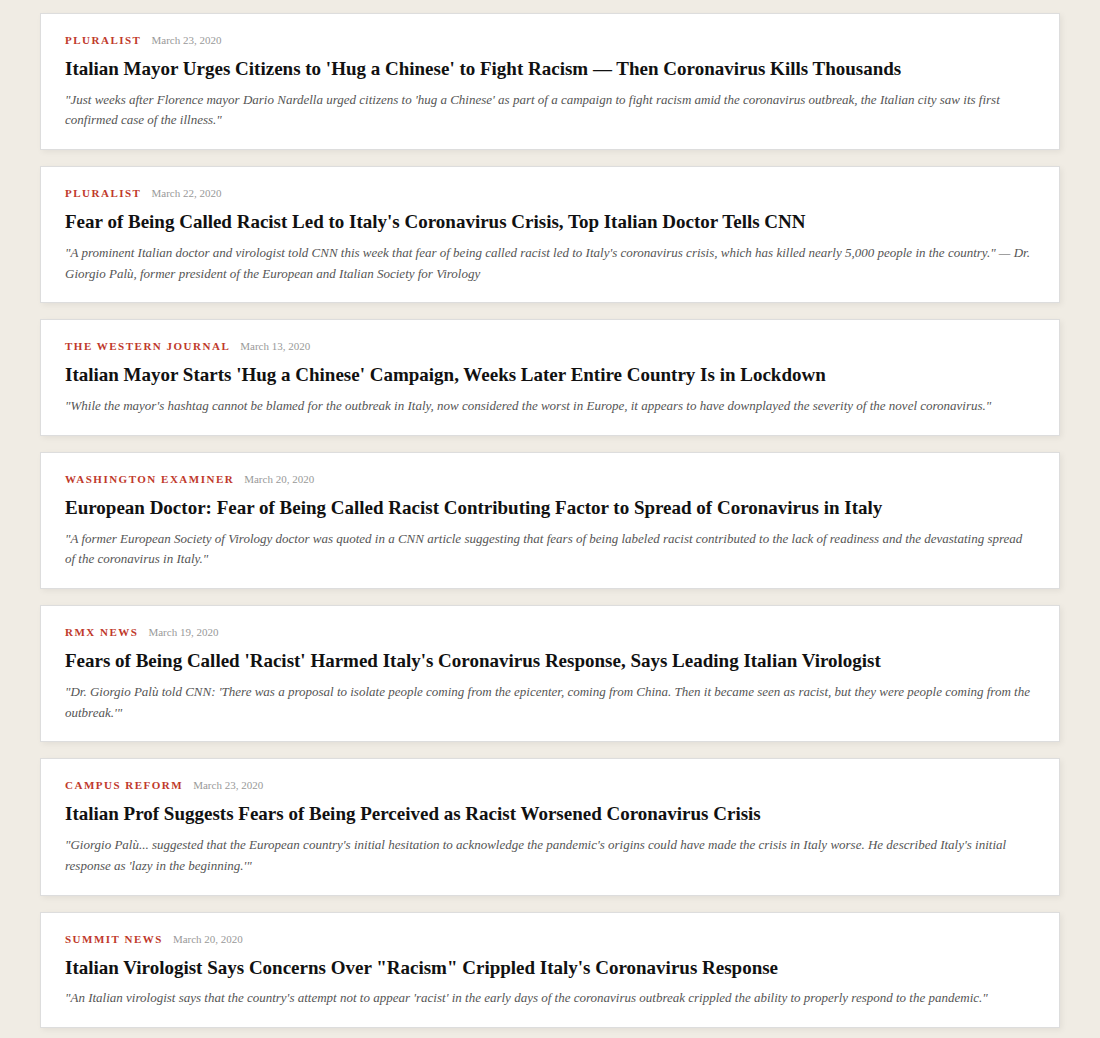 Archive of hug a Chinese media coverage